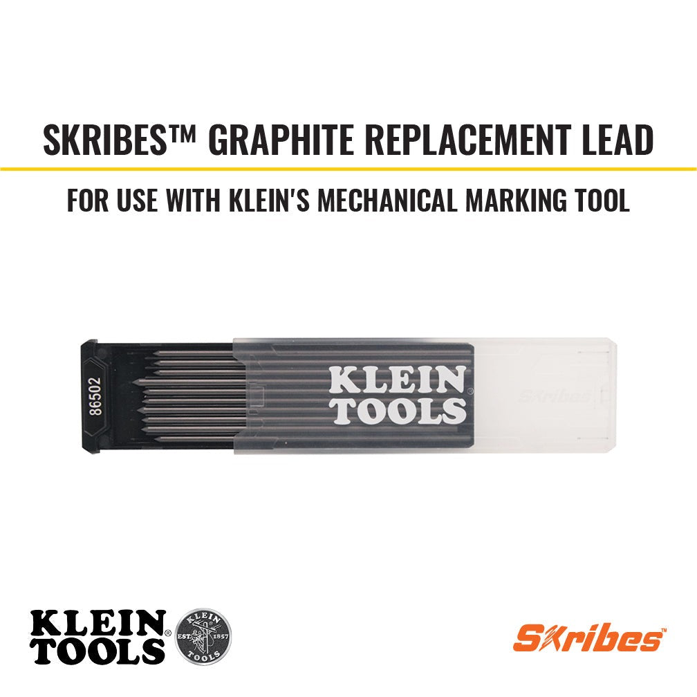 Klein 86502 Skribes Replacement Leads, Black, 10-Pack