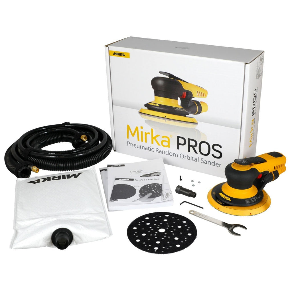 Mirka PROS 6-in. 5mm Pneumatic Random Orbital Sander with Fleece Dust Bag (MRP-650SGV)