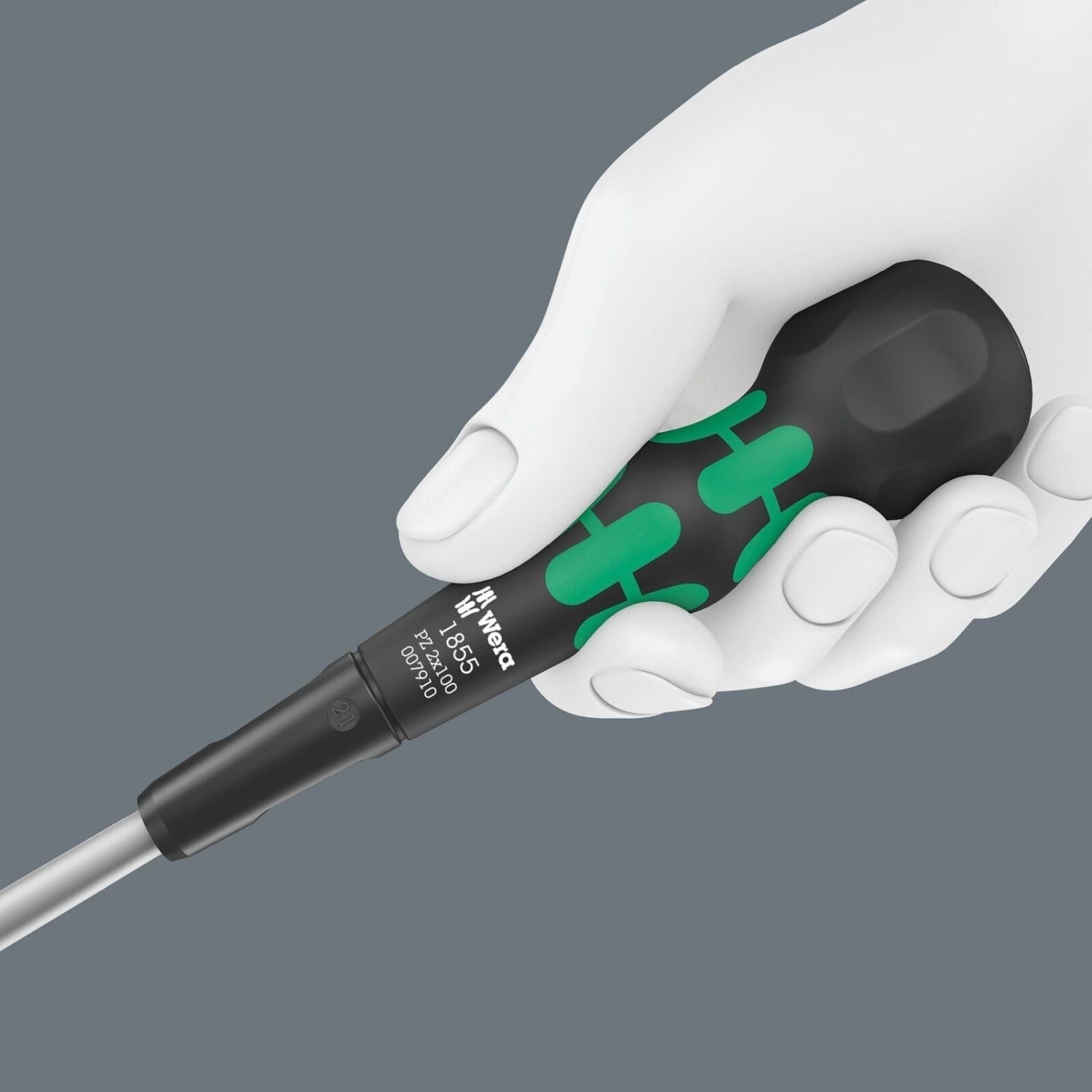 Wera 1855 Pz Kraftform Ball-Grip Pozidriv-Head Screwdriver, Pz 2x100-mm.