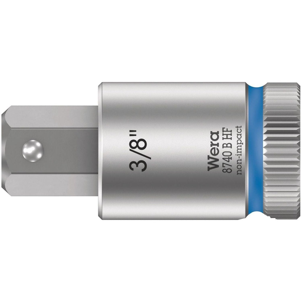 Wera 8740 B Hf Zyklop Bit Socket With Holding Function, 3/8-in. Drive, 3/8-in.x38.5-mm.