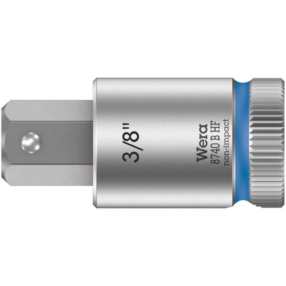 Wera 8740 B Hf Zyklop Bit Socket With Holding Function, 3/8-in. Drive, 3/8-in.x38.5-mm.