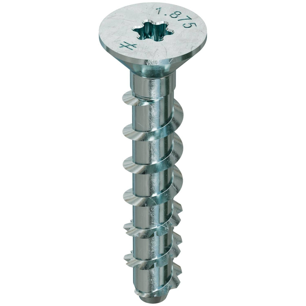 Simpson Strong-Tie THDB25178CS Titen HD 1/4-in. x 1-7/8-in. Zinc-Plated Countersunk Head Heavy-Duty Screw Anchor, 100-Pack