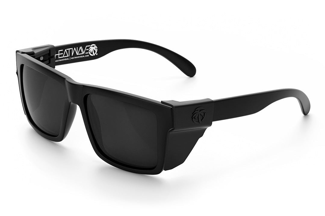 Heat Wave VISE Z87 Black Frame - BLACK Emblem Black Lens Sunglasses