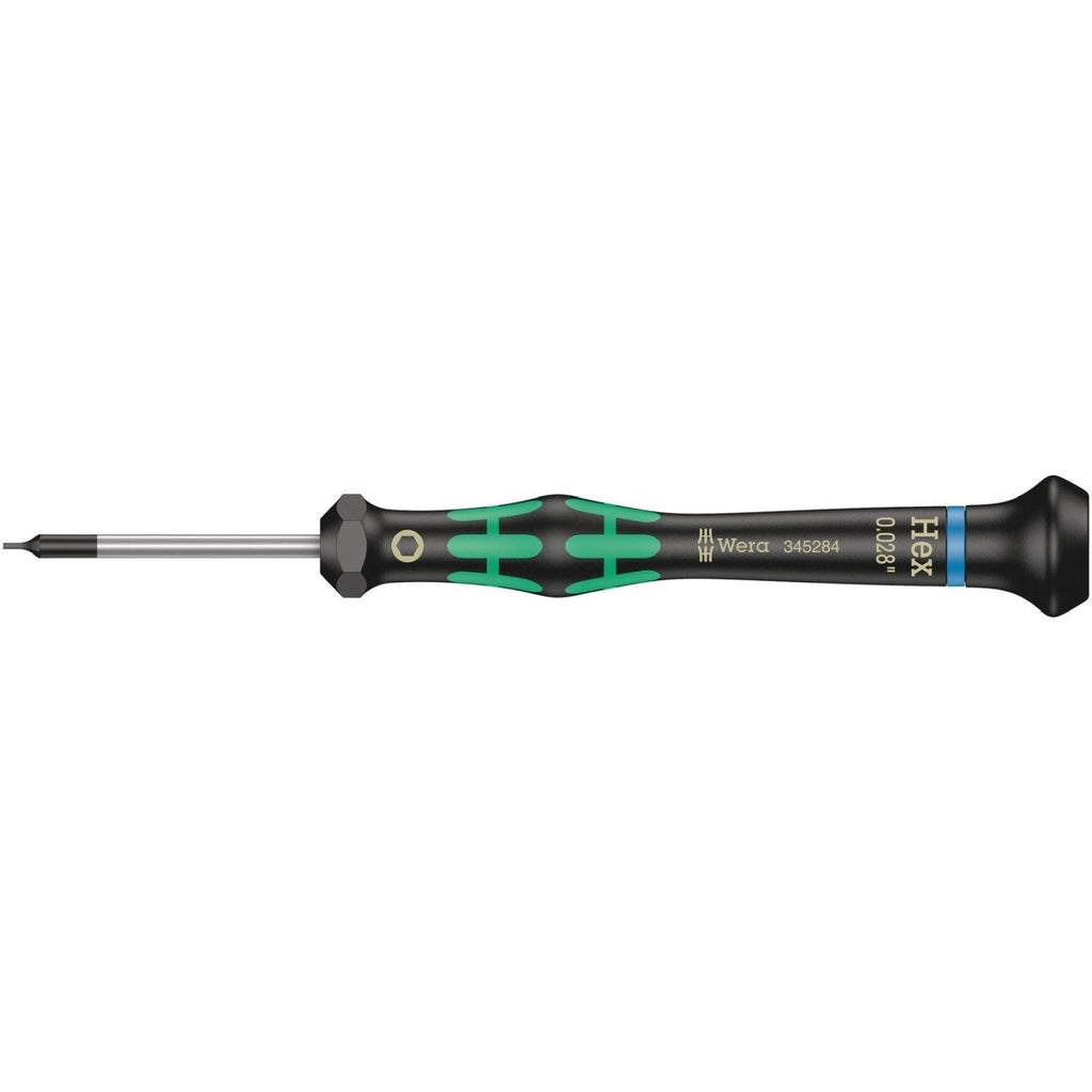 Wera 2054 Screwdriver For Hexagon Socket Screws For Electronic Applications, 0.028-in.x40-mm.