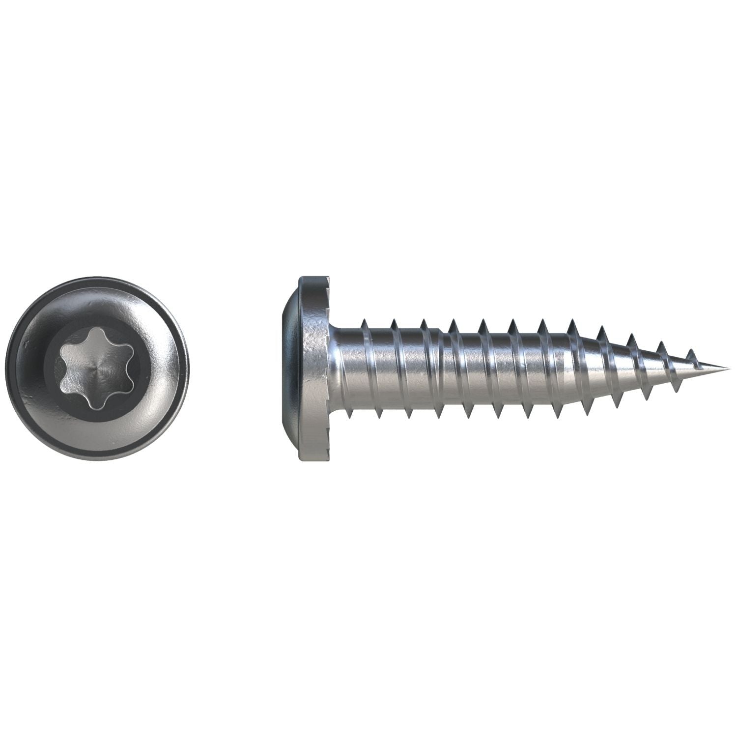 Simpson Strong-Tie FPH34B1018-5K FPH Flat Pan-Head Screw, #10 x 3/4-in. T20, Clear Zinc, 5000-Pack