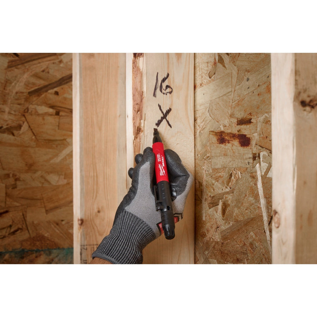 Milwaukee 48-22-3113 INKZALL Double-Sided Black Fine Point & Chisel Tip Jobsite Marker