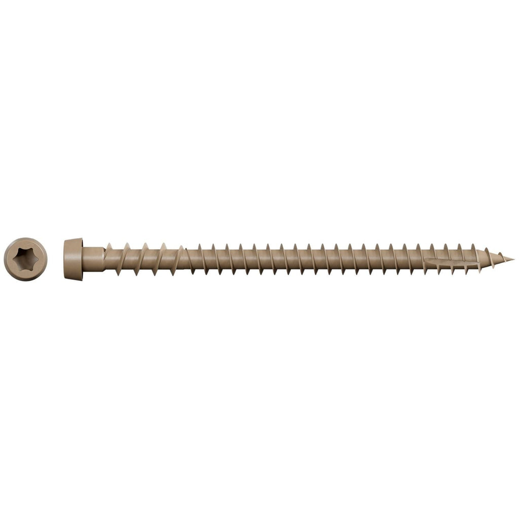 Simpson Strong-Tie Deck-Drive DCU COMPOSITE Screw, Collated), #10 x 2-3/4-in. Quik Guard Tan, 1000-Pack (DCU234STN)