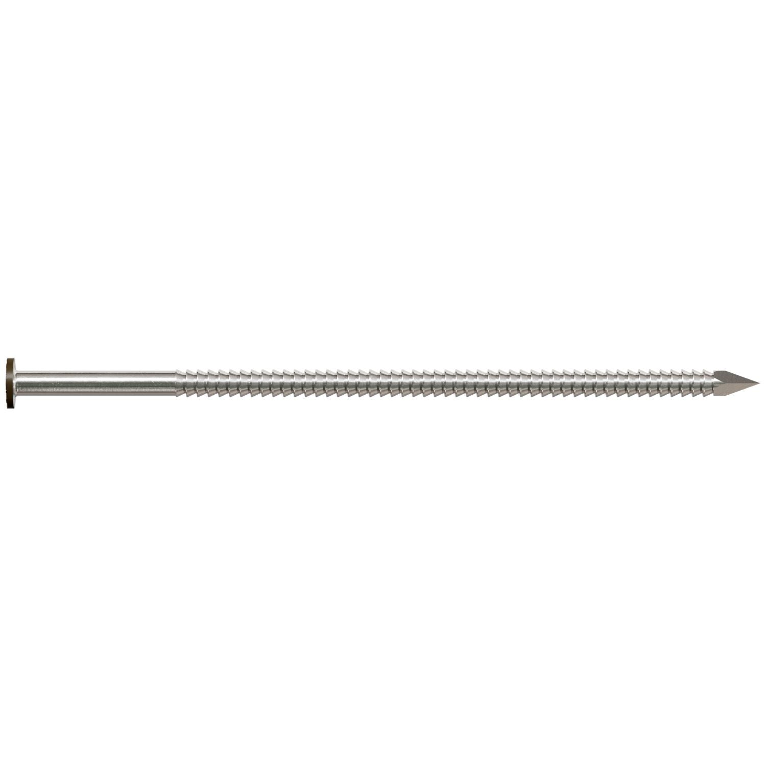 Simpson Strong-Tie S16SNDB1 Painted Siding Nail, 3-1/2-in. x .120-in. Type 304 Stainless Steel, Dark Brown, 1-lb.