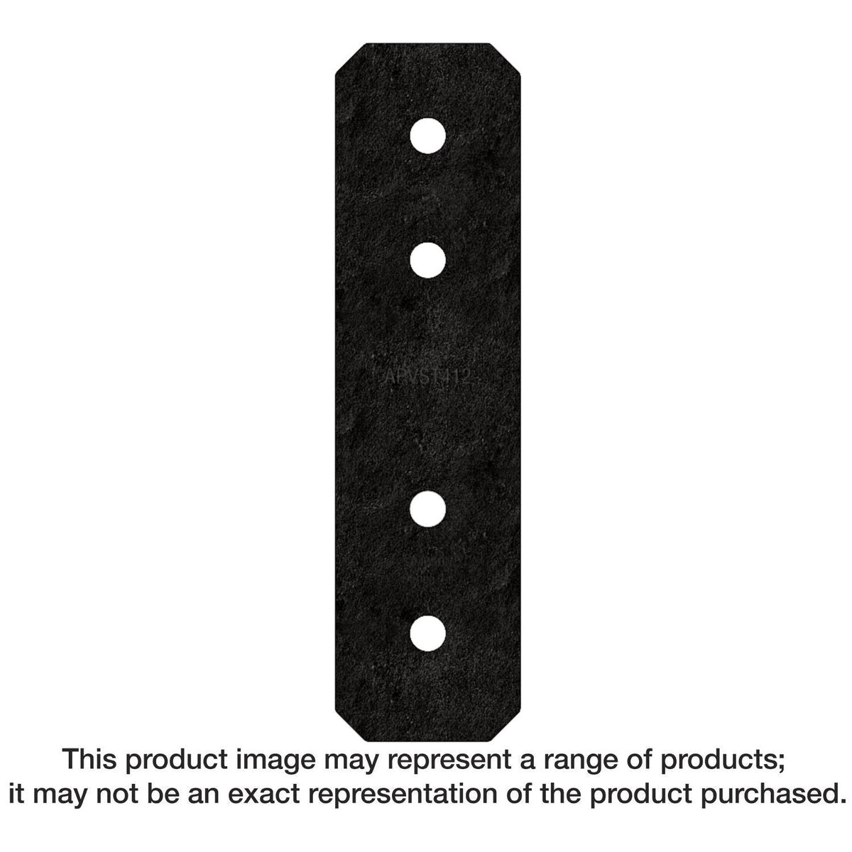 Simpson Strong-Tie APVST412 Outdoor Accents Avant Collection 3-in. x 11-1/4-in. ZMAX, Black Powder-Coated Strap for 4x
