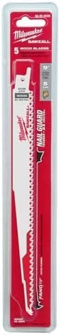 Milwaukee 48-00-5036 9" 5 TPI SAWZALL Recip Blade (5 Pk)