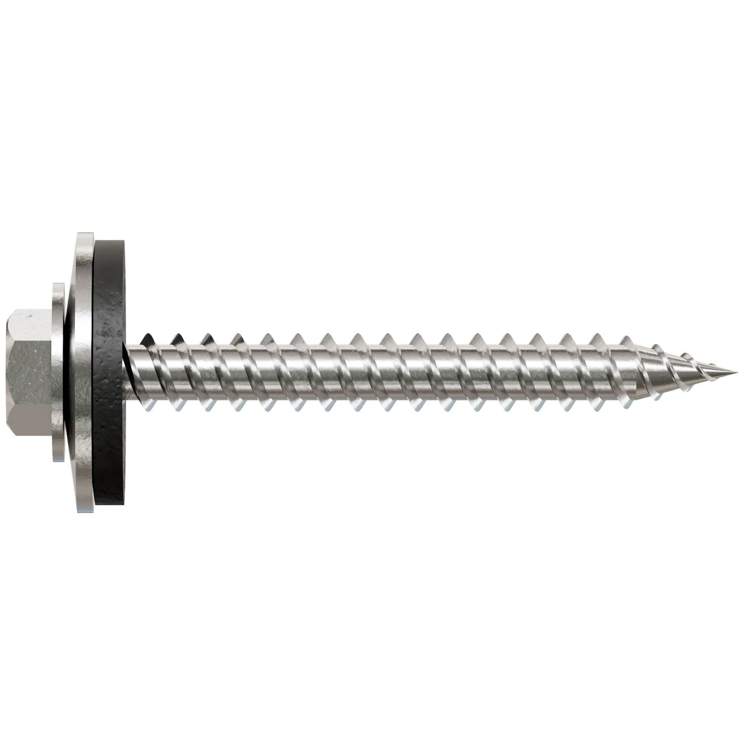 Simpson Strong-Tie T09150HWAC Metal-Panel Screw with EPDM Washer, #9 x 1-1/2-in. Hex Head, Type 316, 100-Pack