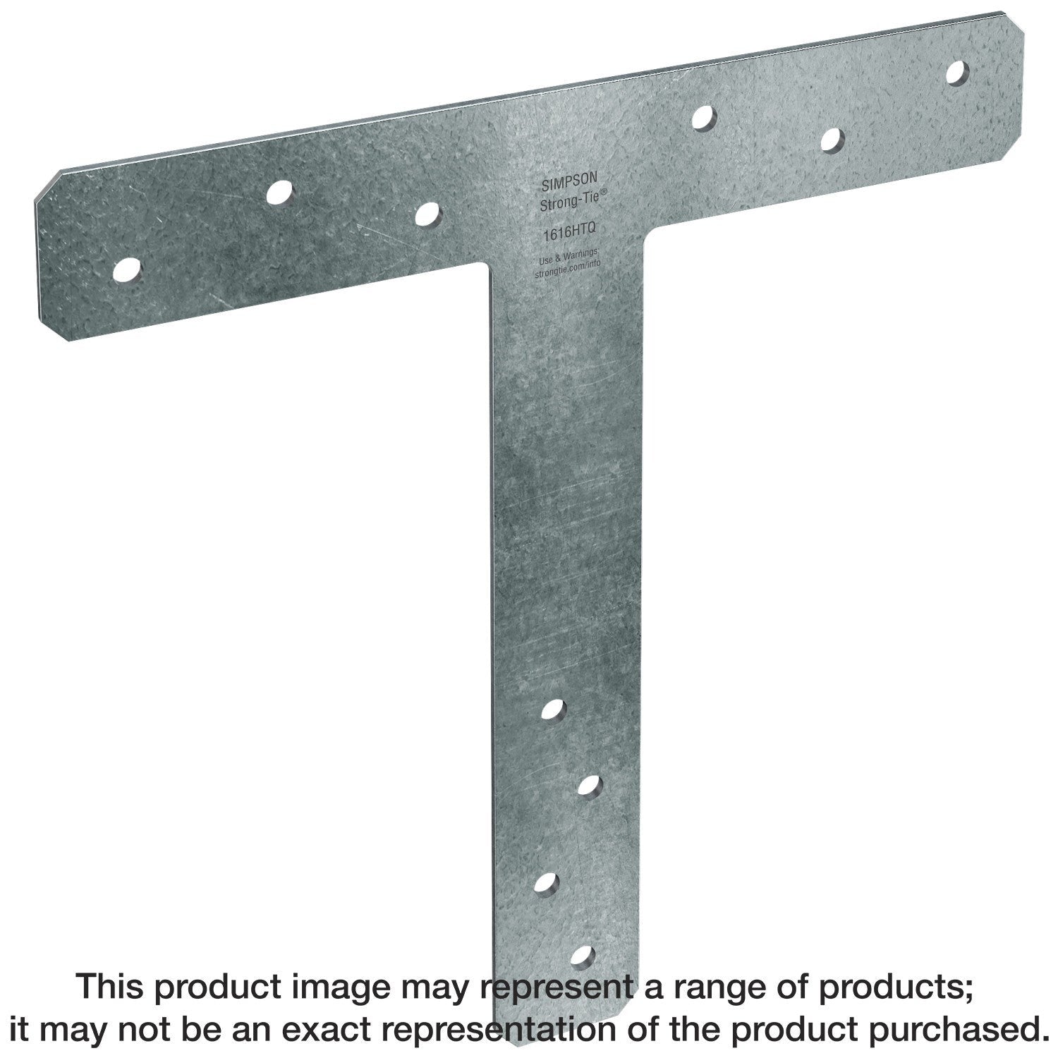 Simpson Strong-Tie 1616HTQ HTQ 16-in. x 16-in. 7-Gauge Hot-Dip Galvanized Heavy T Strap