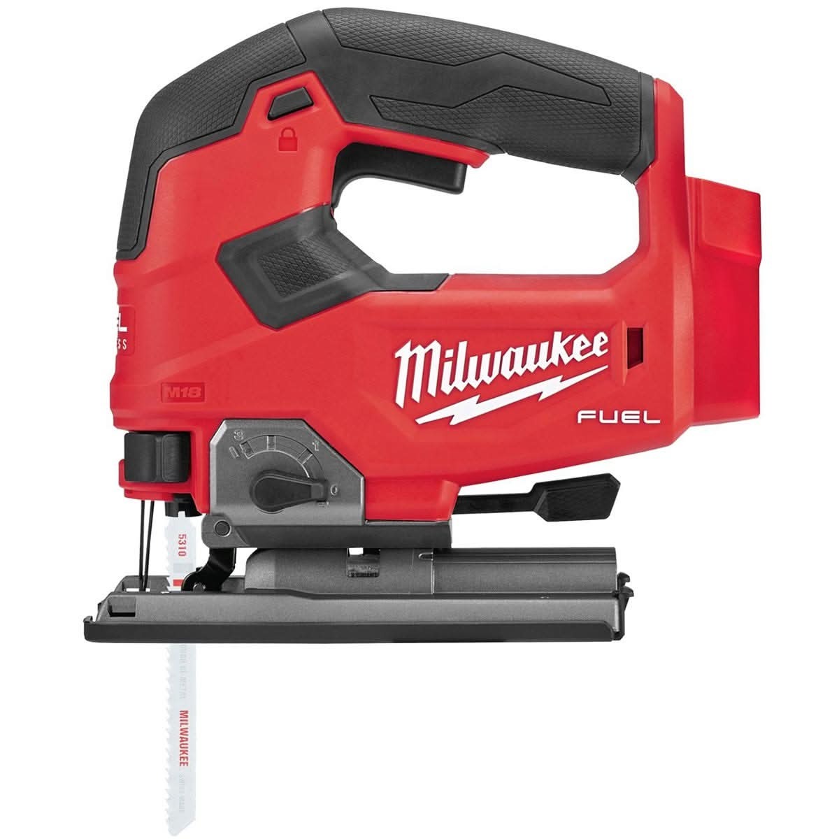 Milwaukee 2737-20 M18 Fuel D-Handle Jig Saw with M18 Redlithium XC 5.0Ah Extended Capacity Battery, 2-Pack