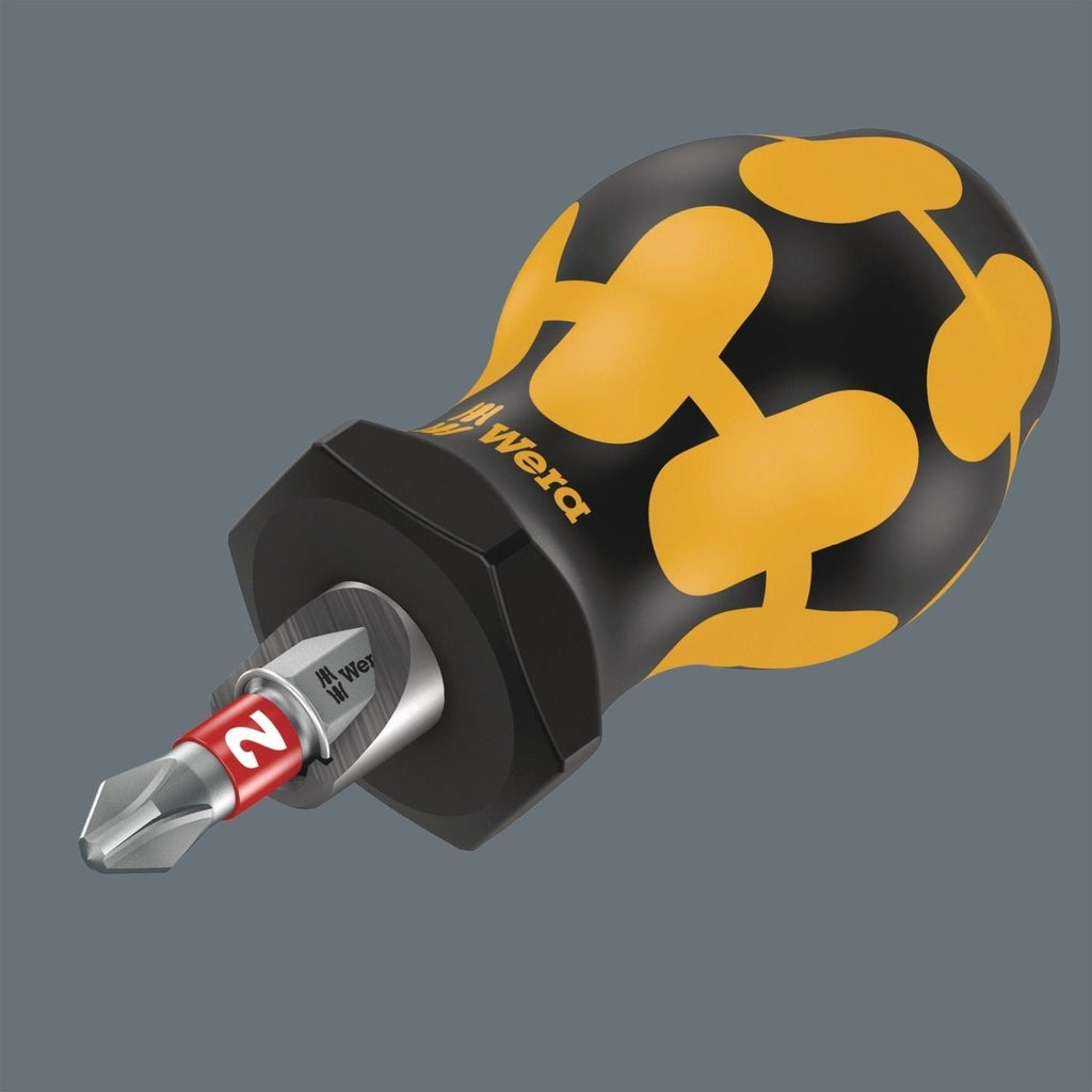 Wera 809/1 Esd Stubby Bitholding Screwdriver, With Retaining Ring, 1/4-in.x54-mm.