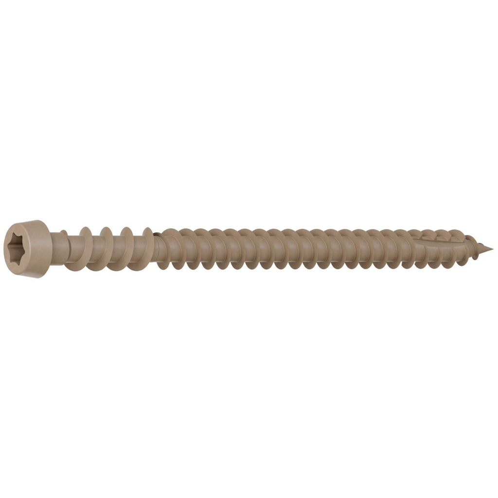 Simpson Strong-Tie Deck-Drive DCU COMPOSITE Screw, Collated), #10 x 2-3/4-in. Quik Guard Tan, 1000-Pack (DCU234STN)