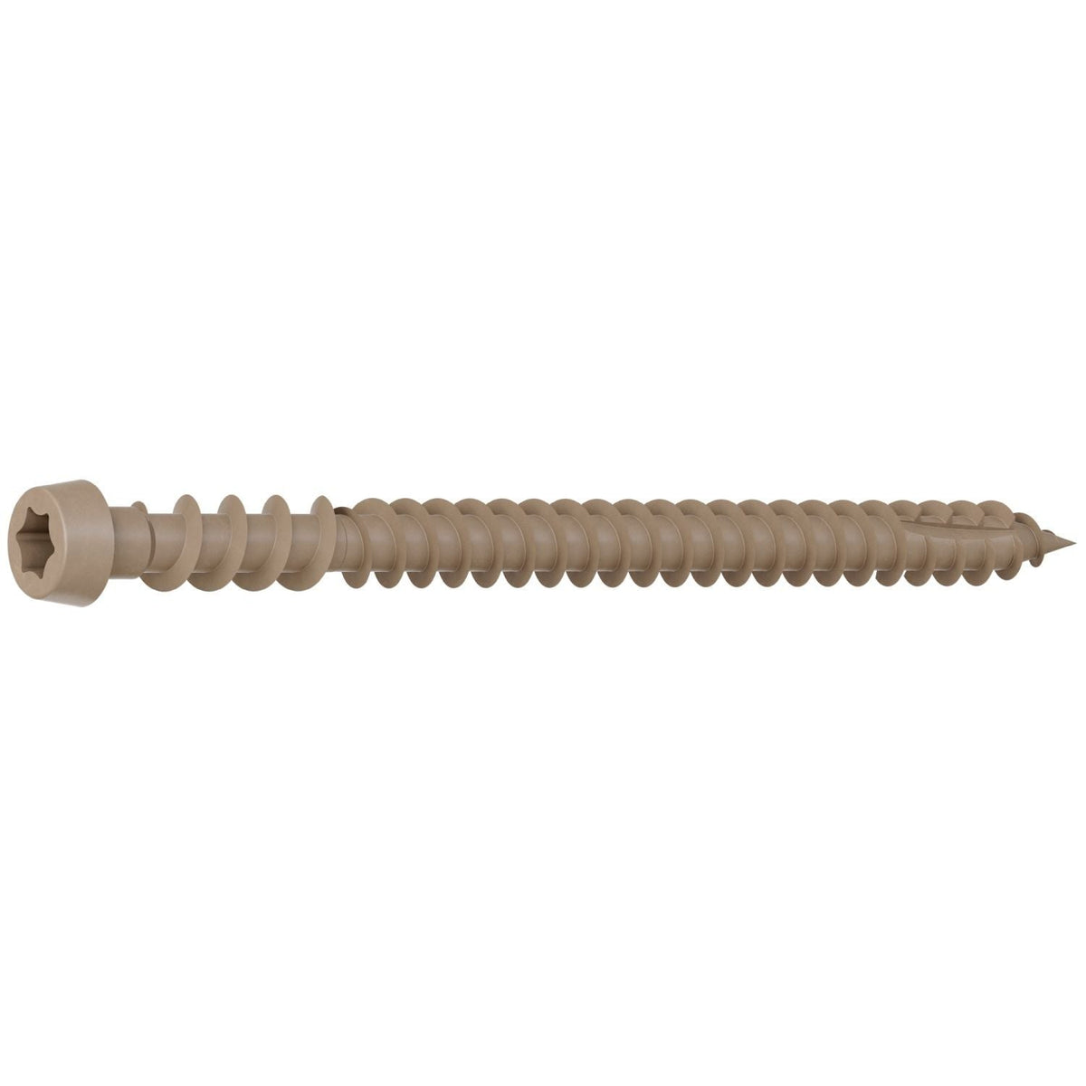 Simpson Strong-Tie Deck-Drive DCU COMPOSITE Screw, Collated), #10 x 2-3/4-in. Quik Guard Tan, 1000-Pack (DCU234STN)
