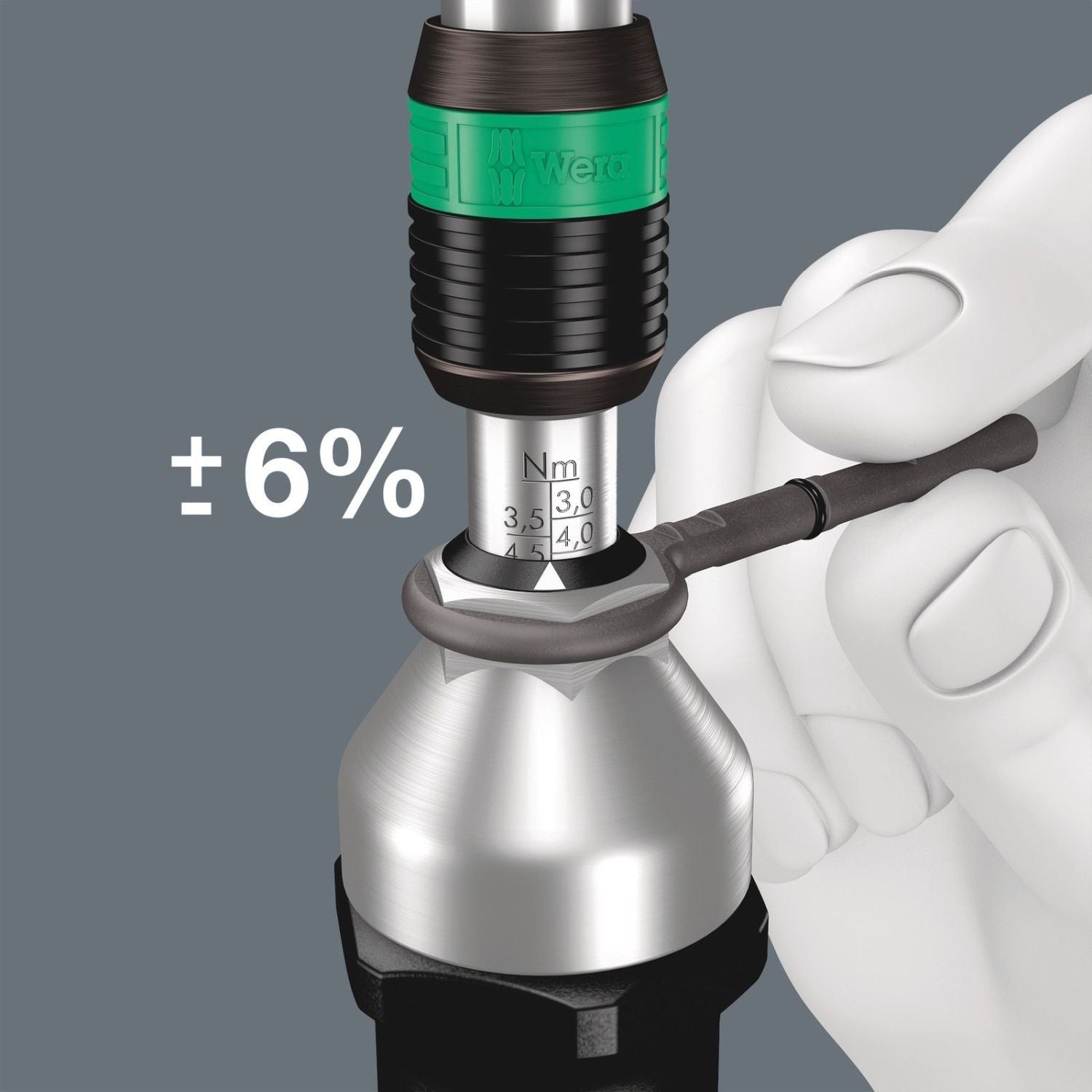 Wera Series 7400 Kraftform Pistol Handle, Adjustable Torque Screwdrivers (3.0-8.8 Nm) With Rapidaptor Quick-Release Chuck, 7443x4.0-8.8 Nm