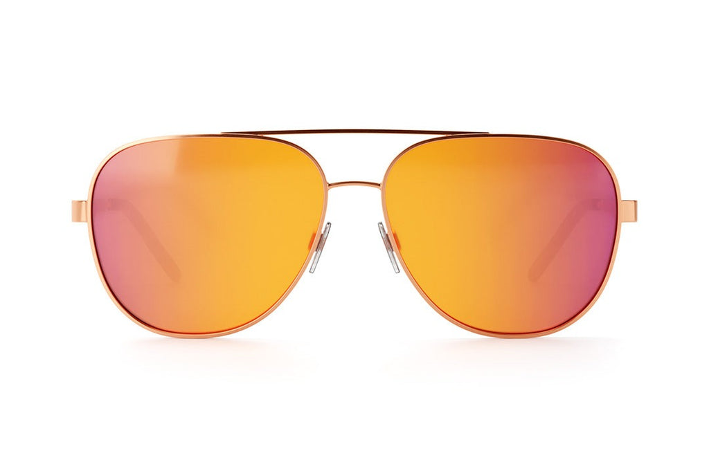 Heat Wave Incline Velvet Tortoise Frame Rose Gold Lens Sunglasses