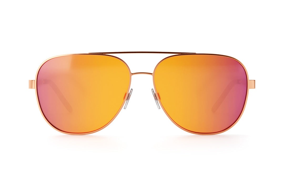 Heat Wave Incline Velvet Tortoise Frame Rose Gold Lens Sunglasses