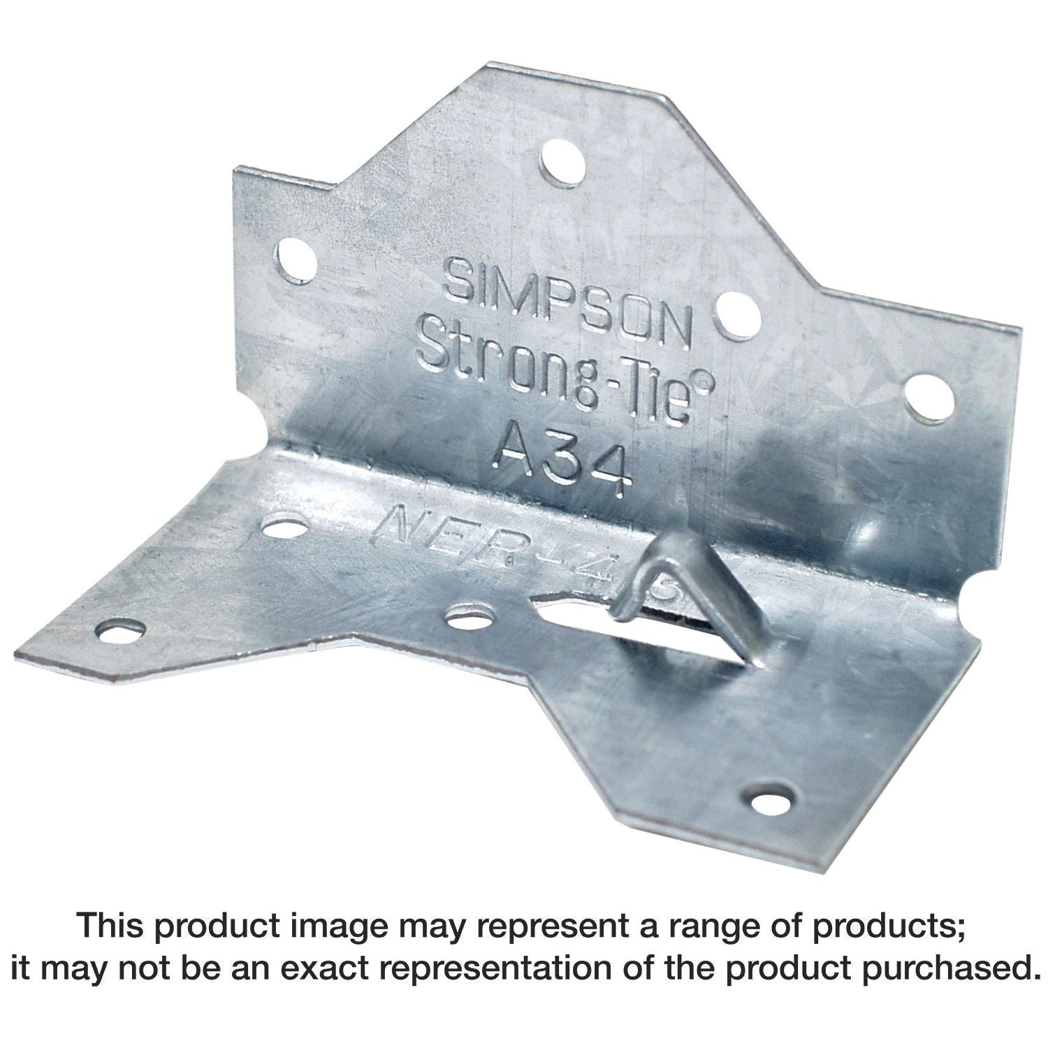Simpson Strong-Tie A34 1-7/16-in. x 2-1/2in. Galvanized Framing Angle