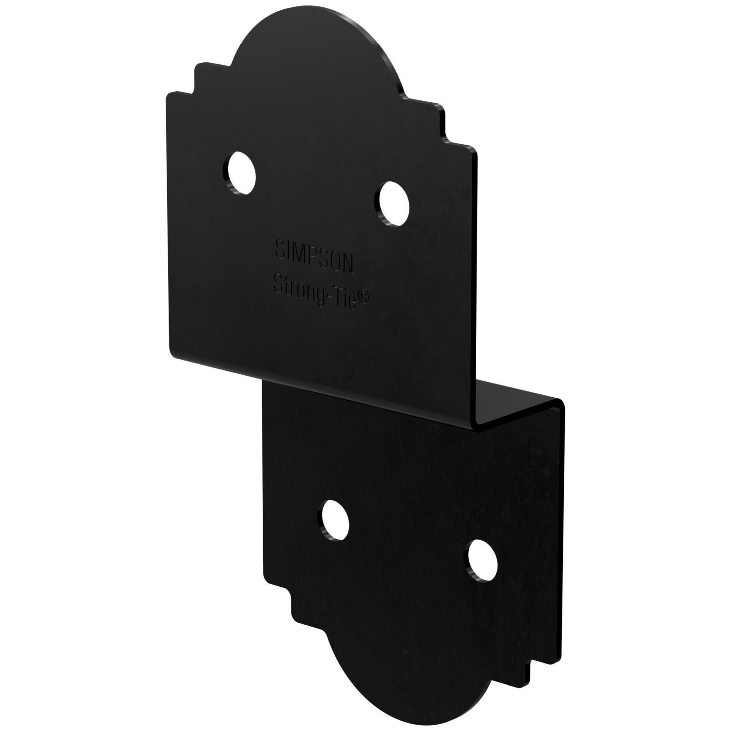 Simpson Strong-Tie APDJT1.75-6 Outdoor Accents Mission Collection 5-in. ZMAX, Black Powder-Coated Deck Joist Tie for 1-3/4-in. Wood