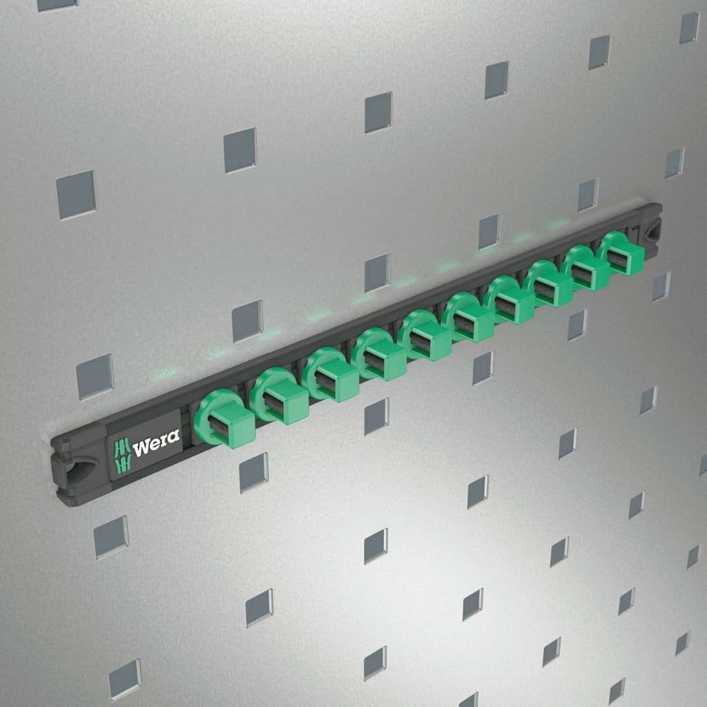 Wera 9602 Magnetic Socket Rail, 1/2-in., Empty, 30x370-mm.