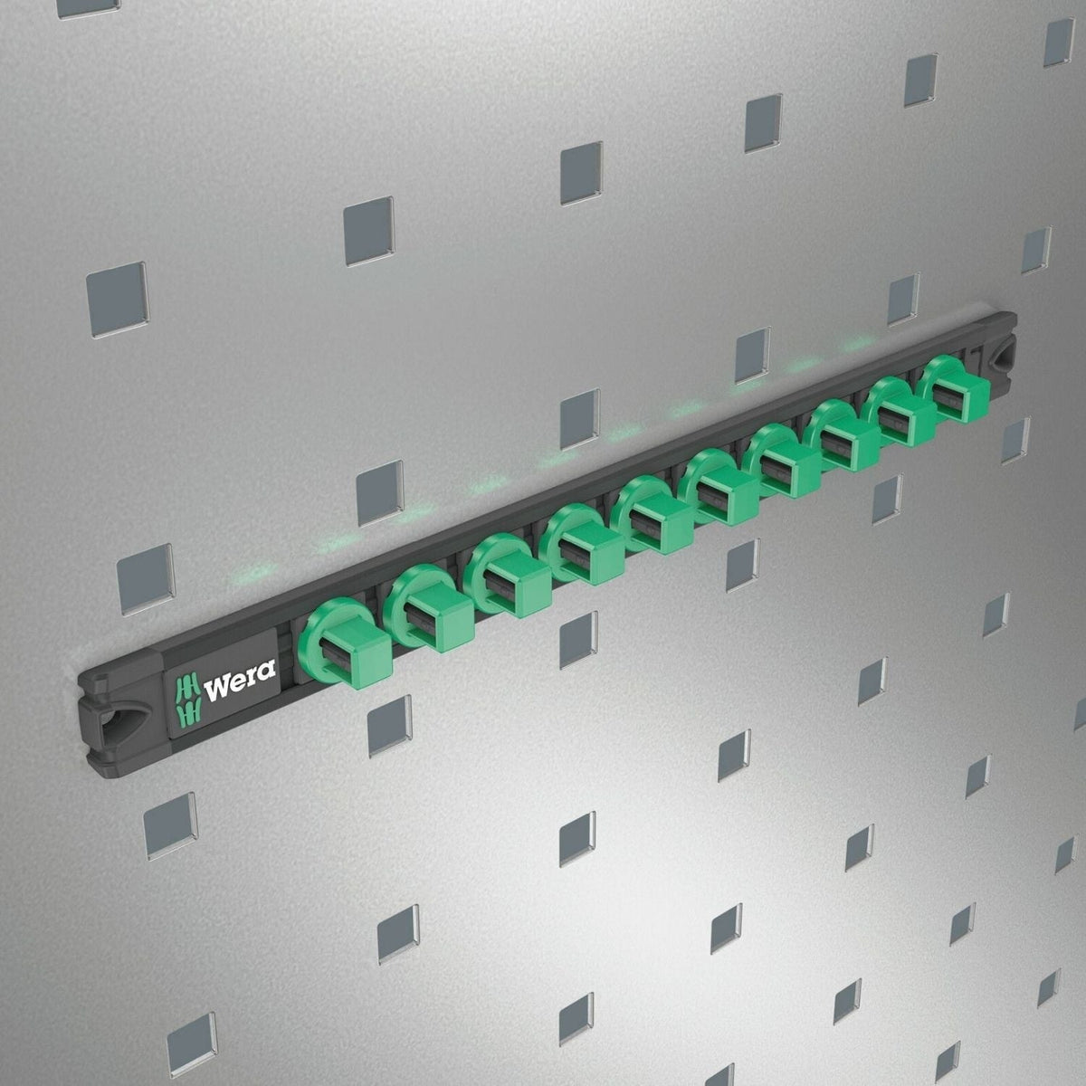 Wera 9602 Magnetic Socket Rail, 1/2-in., Empty, 30x370-mm.