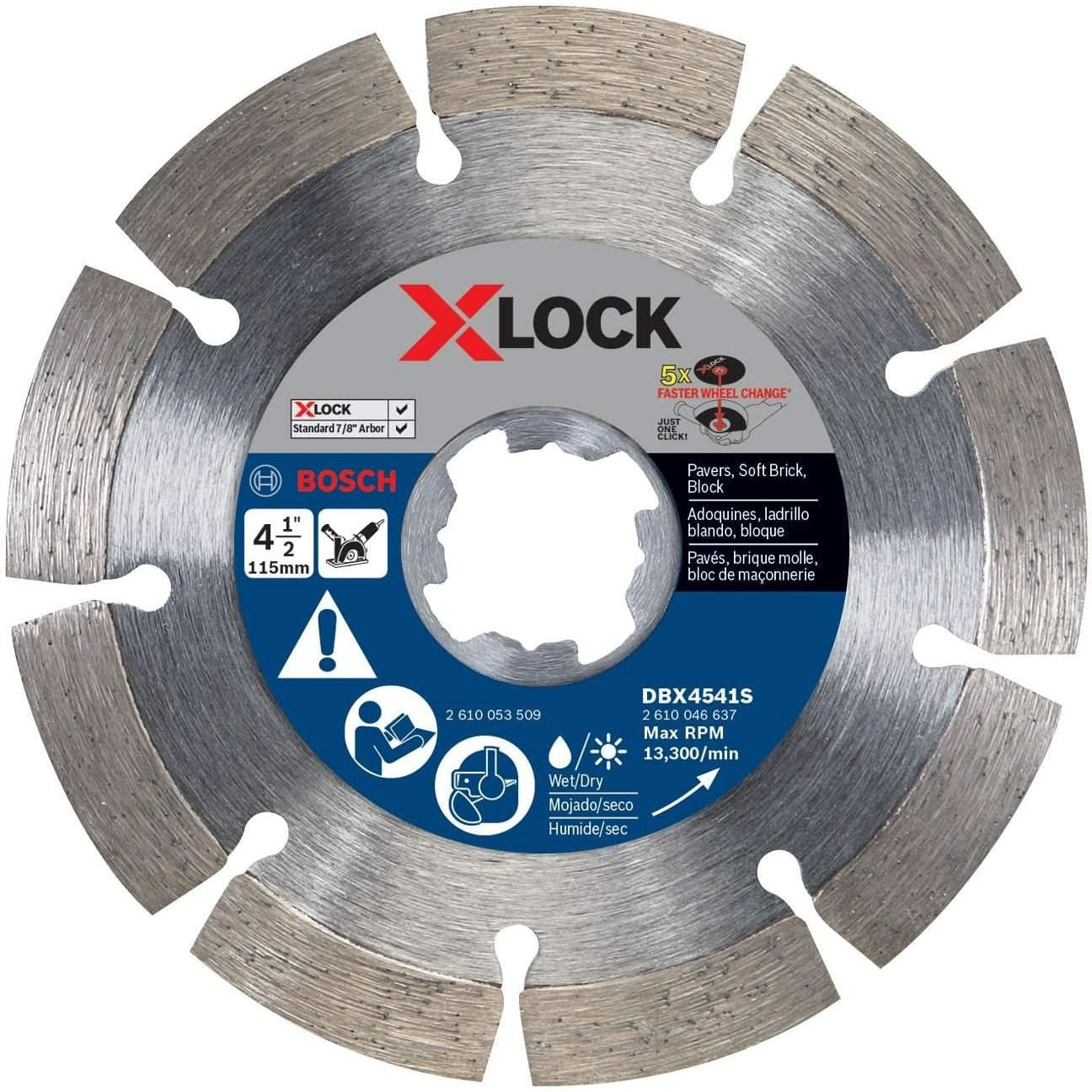 Bosch DBX4541S X-Lock 4-1/2" Segmented Rim Diamond Blade