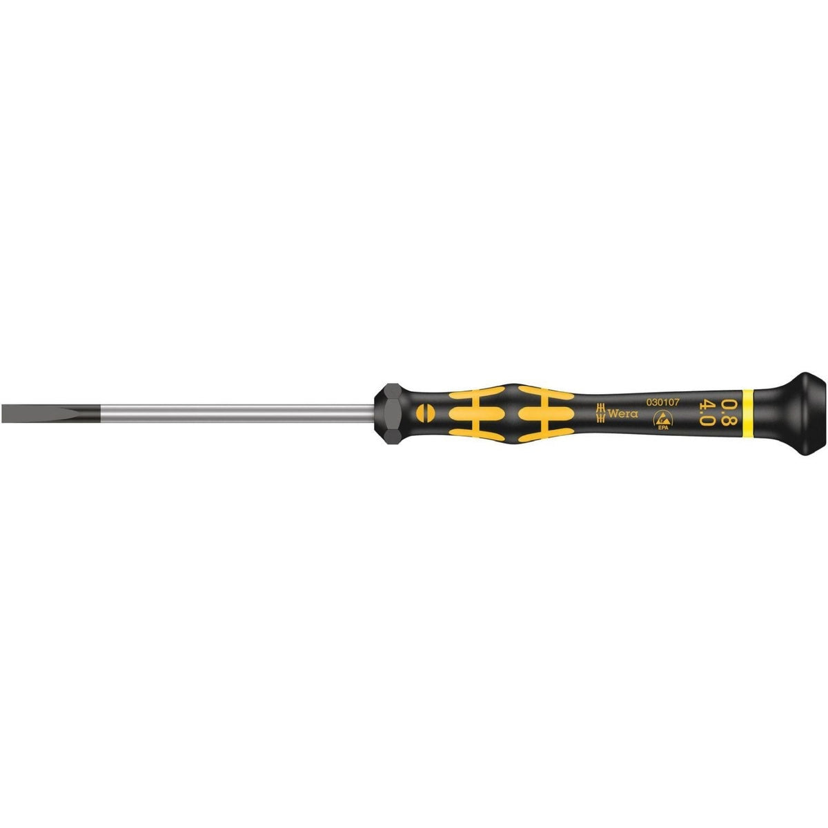 Wera 1578 A Esd Kraftform Micro Screwdriver For Slotted Screws, 0.25x1.2x40-mm.
