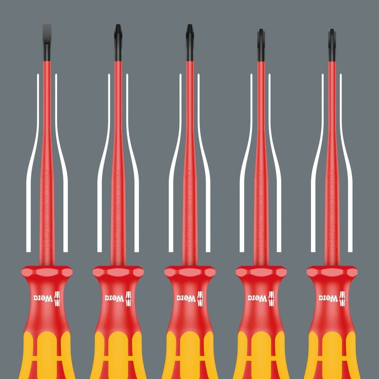 Wera 160 Is VDE Insulated Screwdriver With Reduced Blade Diameter For Slotted Screws, 0.8x4x100-mm.