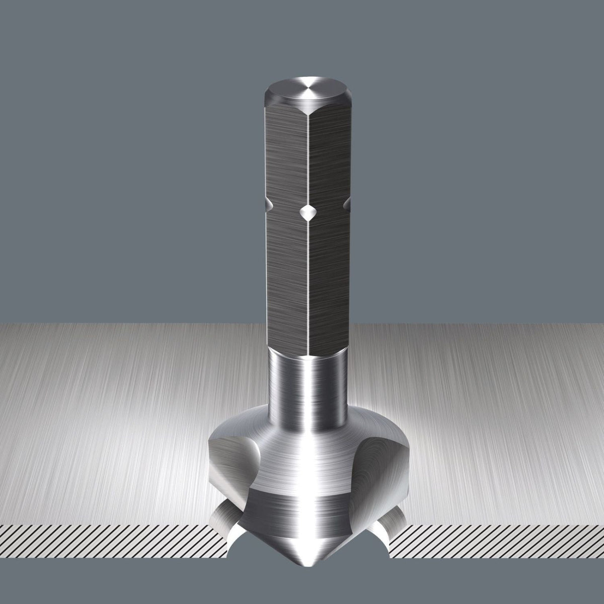 Wera 846 3-Flute Countersink Bit, 16.50x40-mm.