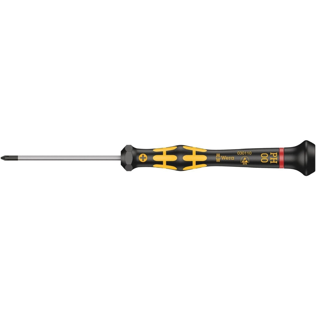 Wera 1550 Ph Esd Kraftform Micro Screwdriver For Phillips Screws, Ph 00x60-mm.