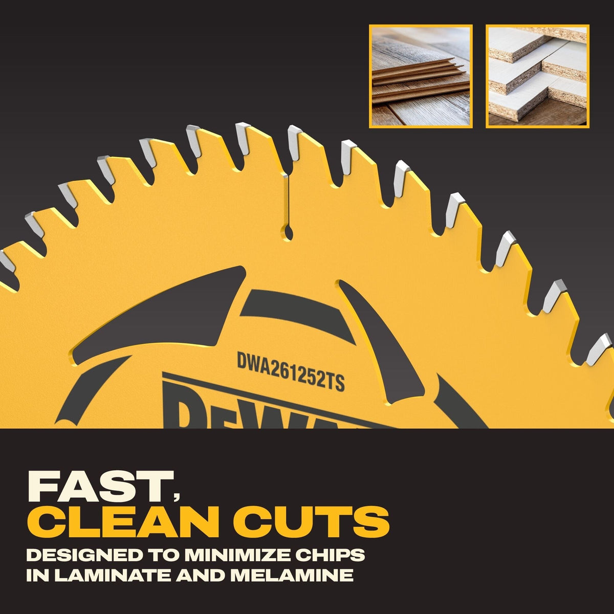 DEWALT 6-1/2-in. 52-Tooth Laminate And Melamine Track Saw Blade (DWA261252TS)