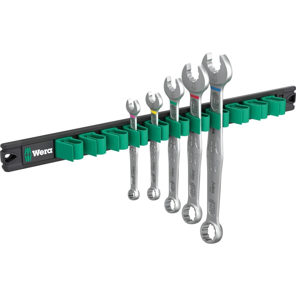 Wera 9641 Magnetic Rail 6003 Joker 2 Ring Spanner Set, 5-Pieces