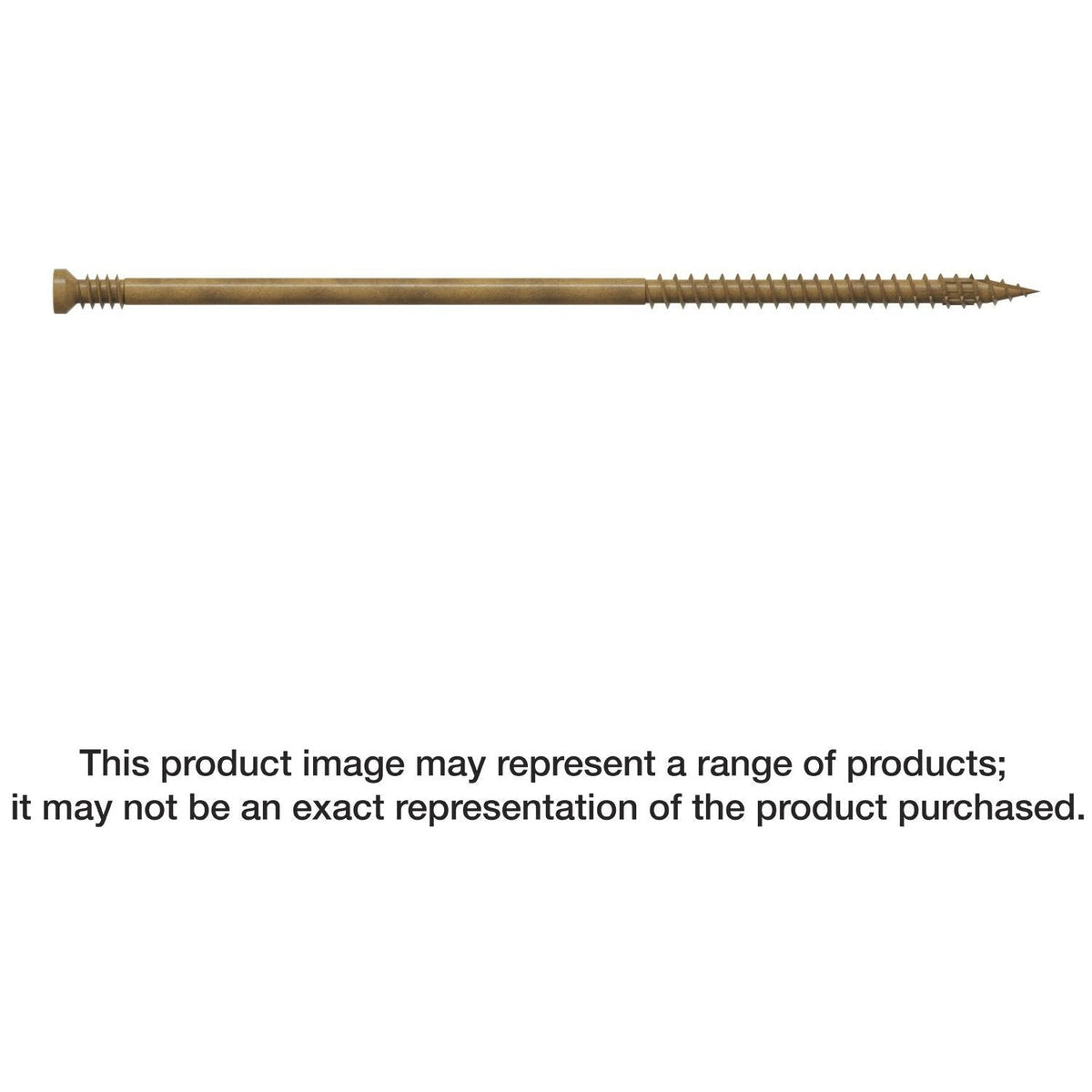 Simpson Strong-Tie FT09500R50 Finish Trim Screw, #9 x 5-in. T15, Trim-Head, Quik Guard, Tan, 50-Pack