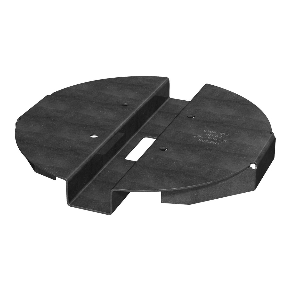 Simpson Strong-Tie PBV10PC PBV 10-in. Black Powder-Coated Hidden Standoff Post Base for Viga Post