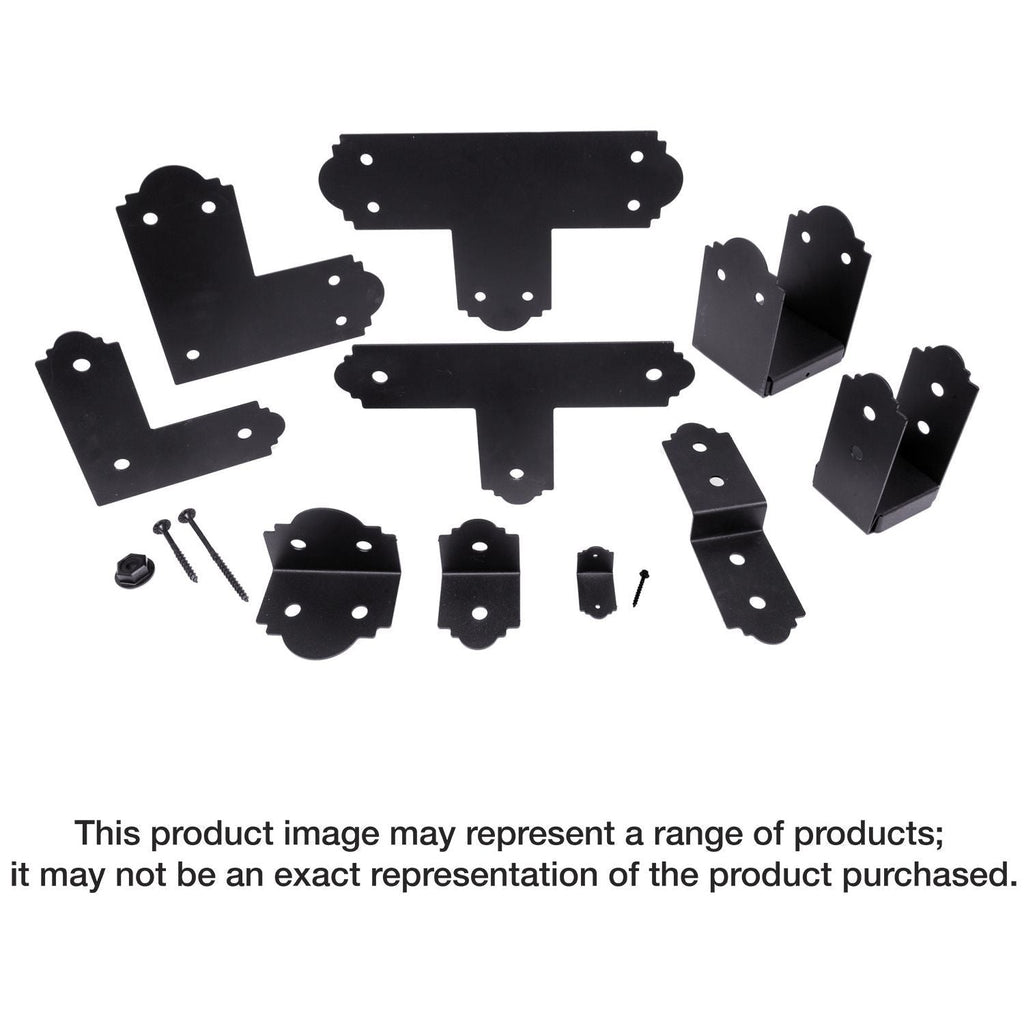 Simpson Strong-Tie APDJT2-4 Outdoor Accents Mission Collection 3-in. ZMAX, Black Powder-Coated Deck Joist Tie for 2x