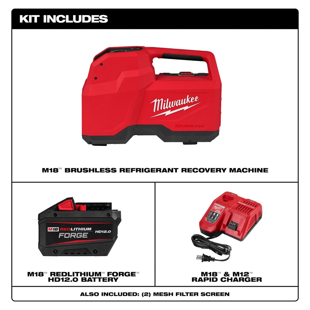 Milwaukee 2938-21 M18 Brushless Refrigerant Recovery Machine