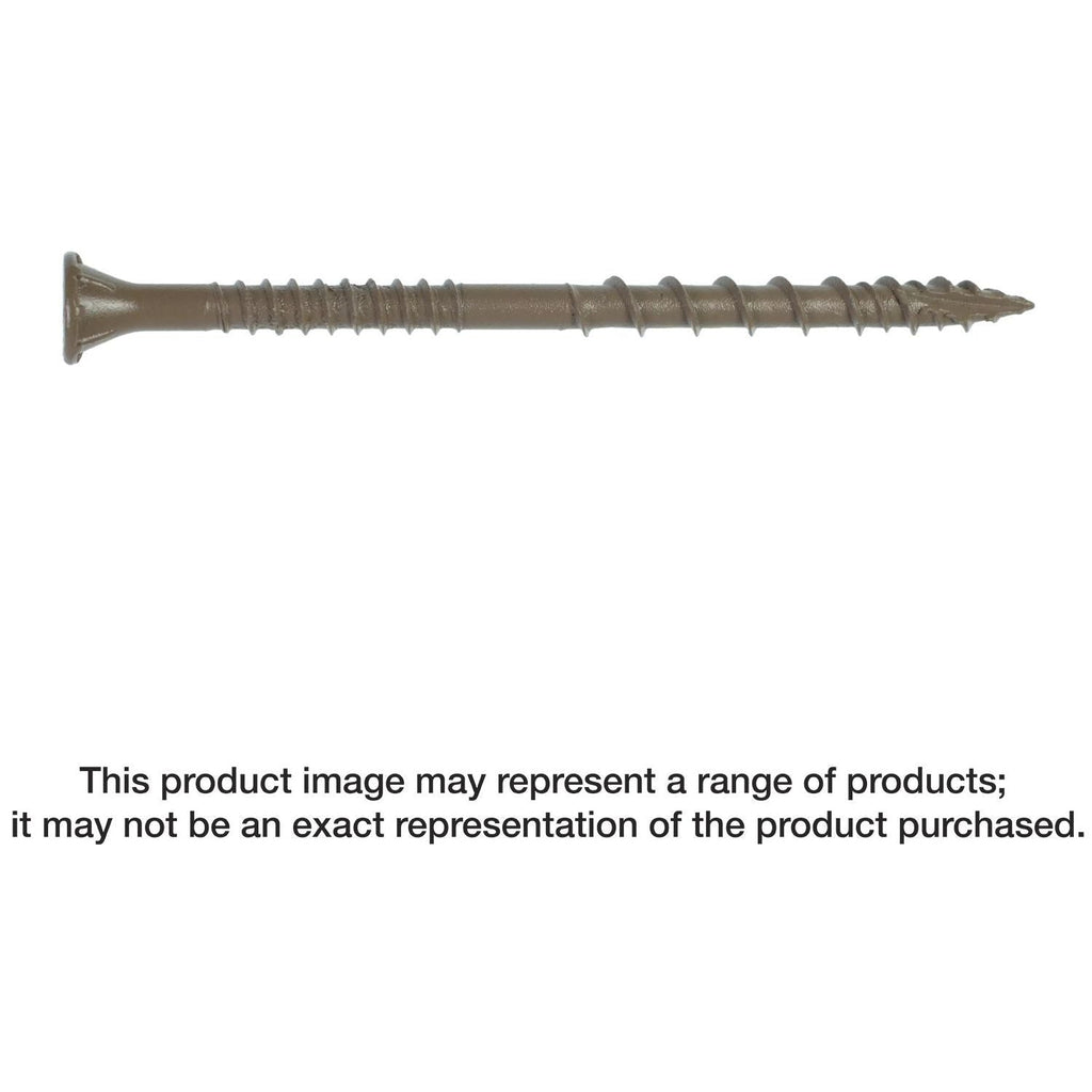 Simpson Strong-Tie DSVT3R350 Deck-Drive DSV WOOD Screw, #10 x 3-in. T-25, Flat Head, Quik Guard, Tan, 350-Pack