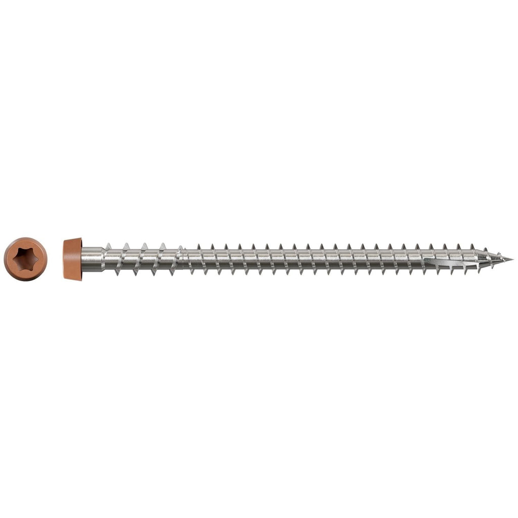 Simpson Strong-Tie DCU234S316TN03 Deck-Drive DCU COMPOSITE Screw (Collated), #10 x 2-3/4-in. Type 316, Tan 03, 1000-Pack