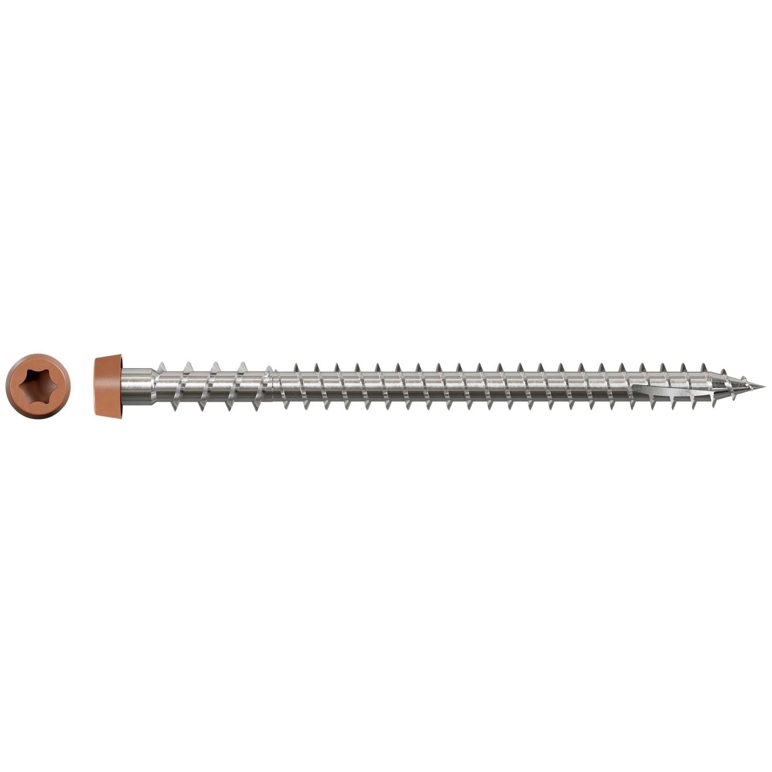 Simpson Strong-Tie DCU234S316TN03 Deck-Drive DCU COMPOSITE Screw (Collated), #10 x 2-3/4-in. Type 316, Tan 03, 1000-Pack