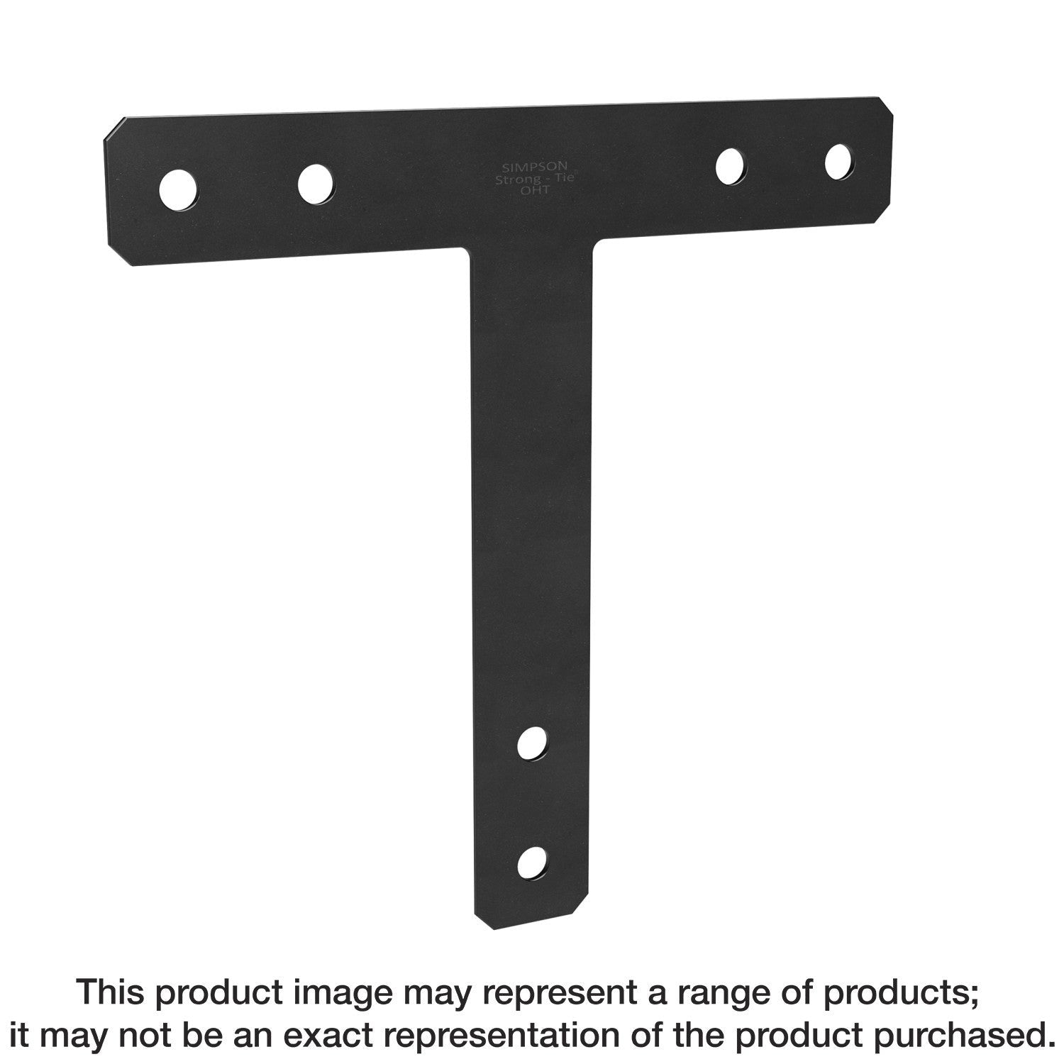 Simpson Strong-Tie 1616HTPC HTPC 16-in. x 16-in. 7-Gauge Black Powder-Coated Ornamental T Strap