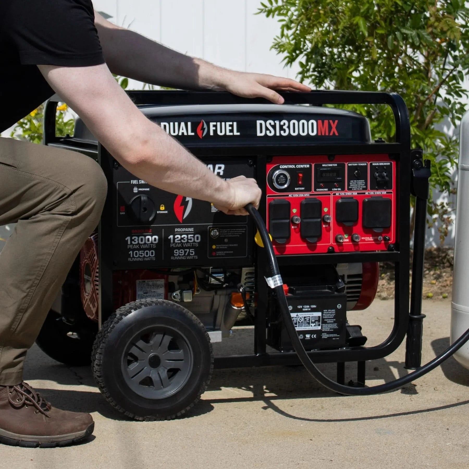 Duromax DS13000MX 13,000 Watt Dual Fuel Portable Generator w/ CO Alert