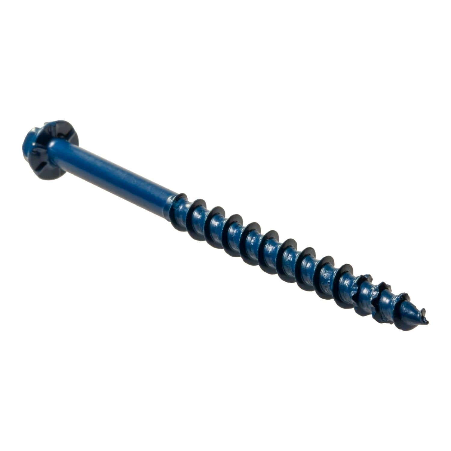Simpson Strong-Tie TNT18234HC75 Titen Turbo, 3/16-in. x 2-3/4-in. Hex-Head Concrete and Masonry Screw, Blue, 75-Pack