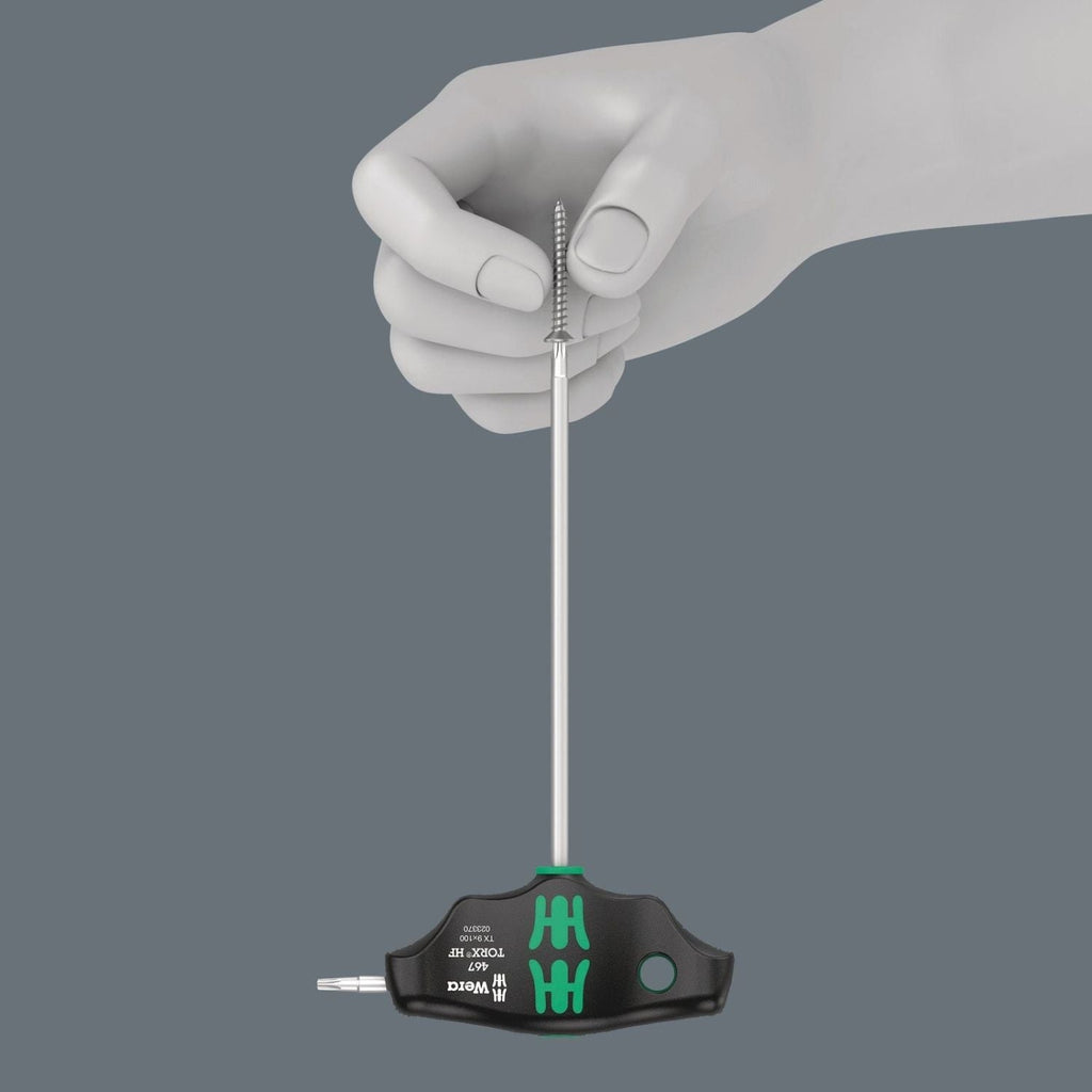 Wera 467 Torx Hf T-Handle Screwdriver With Holding Function, Torx 20x100-mm.