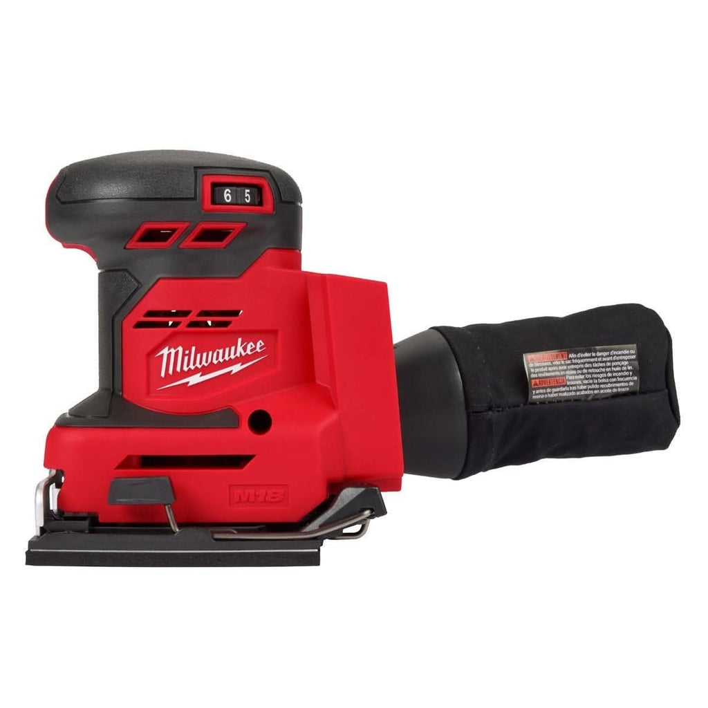Milwaukee M18 XC 5.0Ah Extended Capacity Battery, 2-Pack with M18 1/4-Sheet Orbital Sander