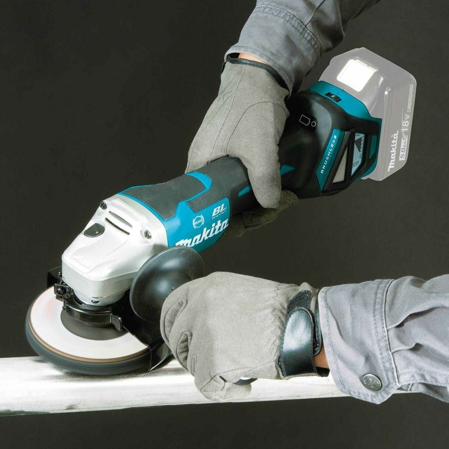 Makita XAG20Z 18V LXT Lithium-Ion Brushless Cordless 4-1/2"Â / 5" Paddle Switch Cut-Off/Angle Grinder, with Electric Brake, Tool Only