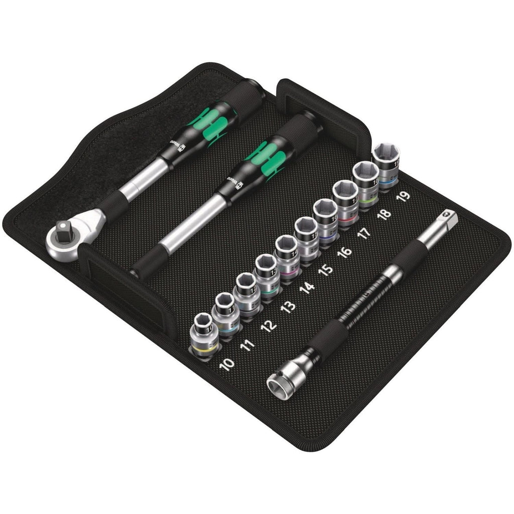 Wera 8006 Sc 1 Zyklop Hybrid Ratchet Set, 1/2-in. Drive, Metric, 13-Pieces