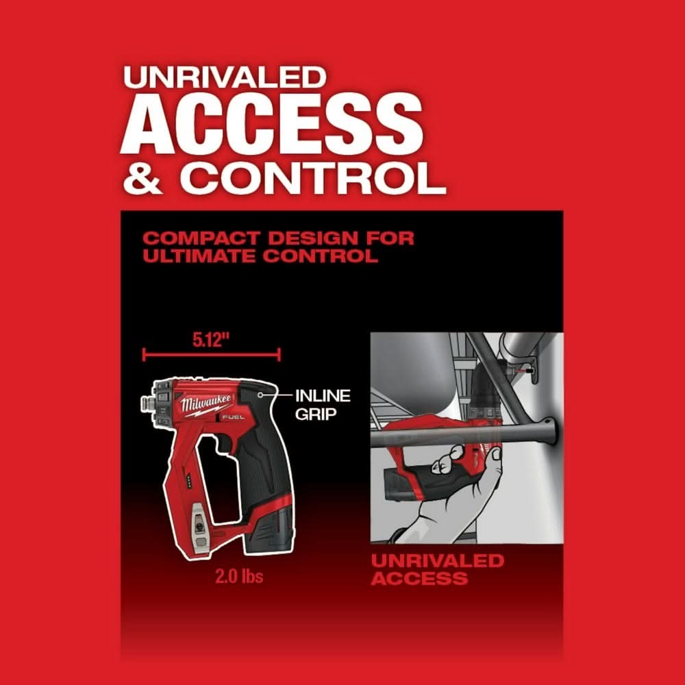 Milwaukee 2505-22 M12 FUEL Brushless Installation 5-in-1 Drill / Driver 2.0Ah Kit