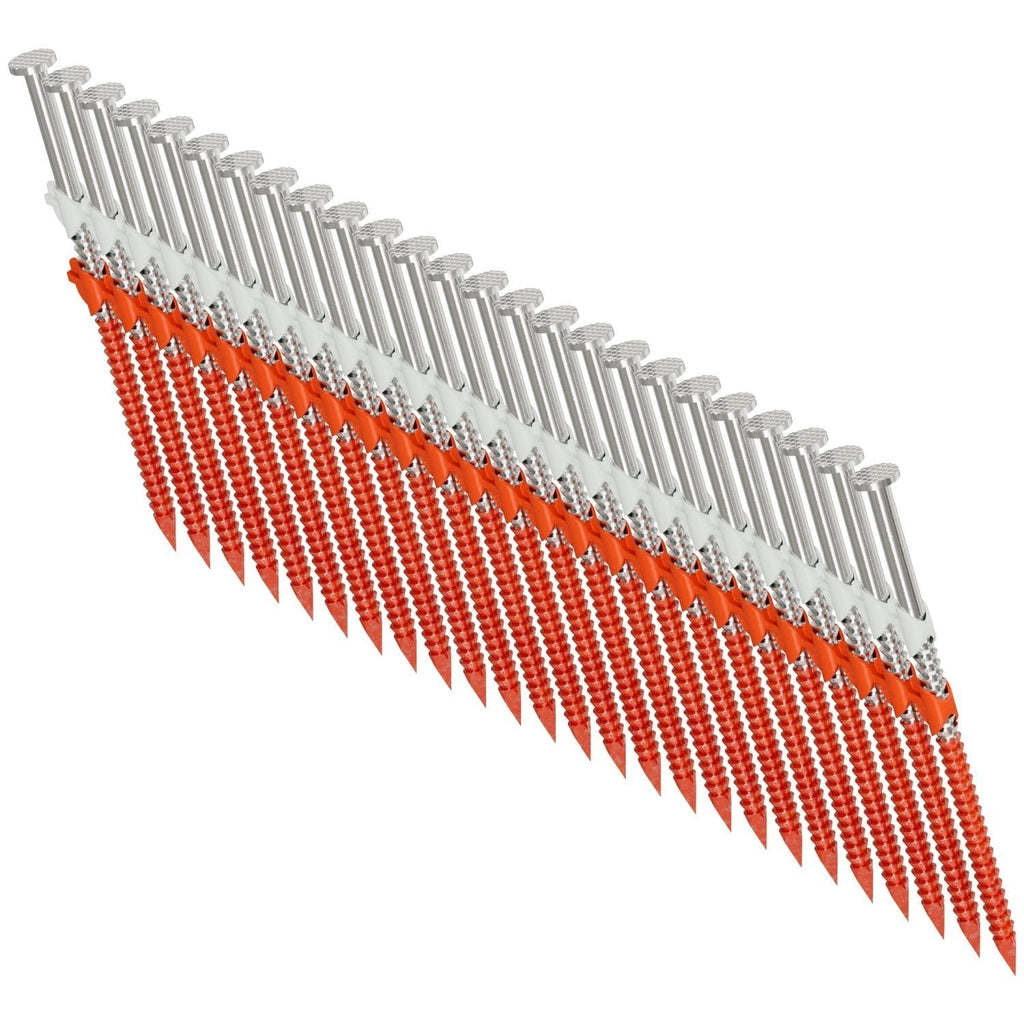 Simpson Strong-Tie S10A300CNB 20°–22° Plastic Strip, Full Round Head, Ring-Shank Nail, 3-in. x .131-in. Type 304, 4000-Pack